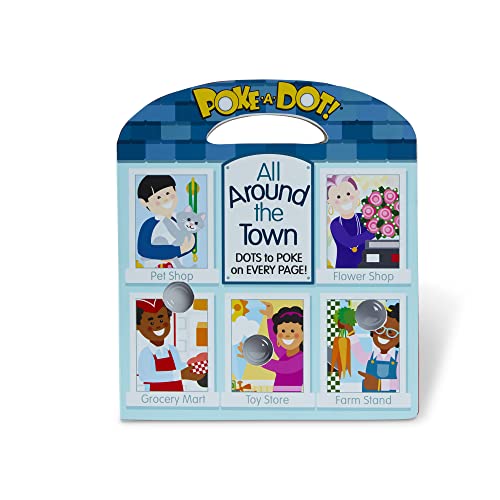 Stock image for Melissa & Doug Childrens Book " Poke-a-Dot: All Around Our Town for sale by HPB Inc.
