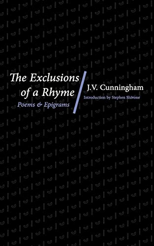 Stock image for The Exclusions of a Rhyme: Poems and Epigrams for sale by GreatBookPrices