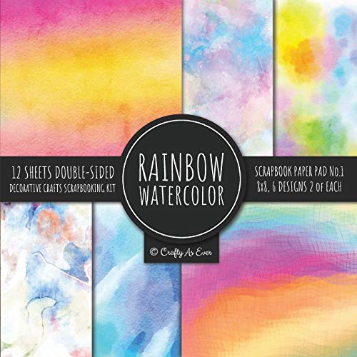 Imagen de archivo de Rainbow Watercolor Scrapbook Paper Pad Vol.1 Decorative Crafts Scrapbooking Kit Collection for Card Making, Origami, Stationary, Decoupage, DIY Handmade Art Projects a la venta por GF Books, Inc.