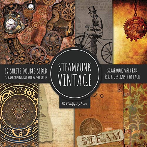 Stock image for Vintage Steampunk Scrapbook Paper Pad 8x8 Scrapbooking Kit for Papercrafts, Cardmaking, DIY Crafts, Old Retrofuturistic Theme, Vintage Design for sale by GF Books, Inc.