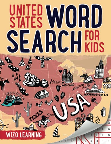 Beispielbild fr United States Word Search For Kids: Learn American States, Cities & Landmarks - Practice Spelling, Learn Vocabulary, and Improve Reading Skills With 100 Puzzles for Ages 8-10 zum Verkauf von AwesomeBooks