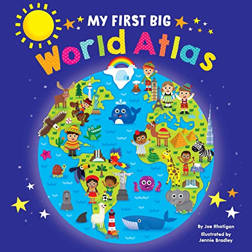 Imagen de archivo de My First Big World Atlas - Lap Size Board Book - Educational Childrens Book - Preschool Learning - Hardcover a la venta por Big River Books
