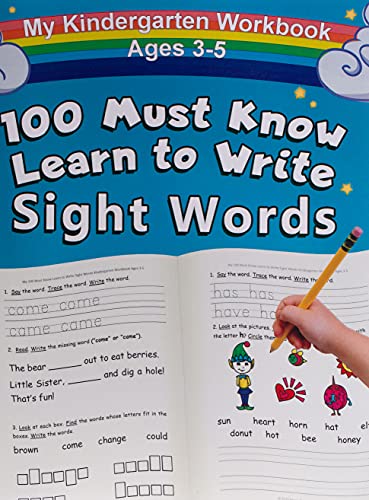 9781952368707: My 100 Must Know Learn to Write Sight Words Kindergarten Workbook Ages 3-5: Top 100 High-Frequency Words for Preschoolers and Kindergarteners