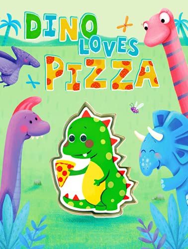 Beispielbild fr Dino Loves Pizza - Childrens Board Book - Touch and Squeak - Squishy and Squeaky zum Verkauf von SecondSale