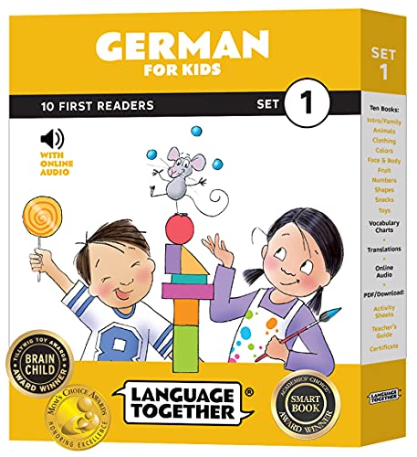 Stock image for German for Kids: Beginner Learning Set of 10 First Reader Books with Online Audio and 100 Words: Learn German for Kids Ages 3-8, Set 1 by Language Together for sale by GF Books, Inc.