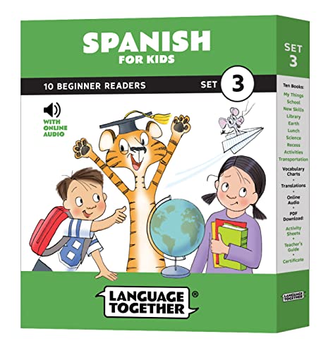 9781954037021: Spanish for Kids Set 3: 10 Early Reader Books with Online Audio (Beginner Language Learning Box Set)