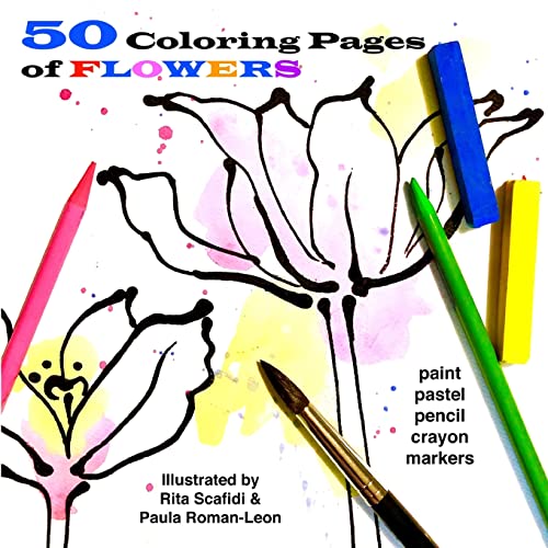 Imagen de archivo de 50 Coloring Pages of Flowers: So Fun to Do a la venta por PlumCircle