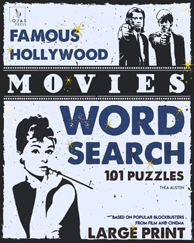 Stock image for Famous Hollywood Movies Word Search Puzzles: Based on Popular Blockbusters from Film and Cinema (Large Print, Themed Word Search Puzzles) for sale by Books Unplugged