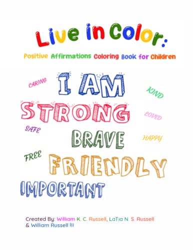 Beispielbild fr Live in Color: Positive Affirmations Coloring Book for Children zum Verkauf von Book Deals