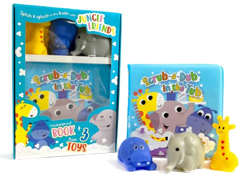 9781955044776: Little Hippo Books Scrub-A-Dub in the Tub - Children's Waterproof Bath Book and Toy Set