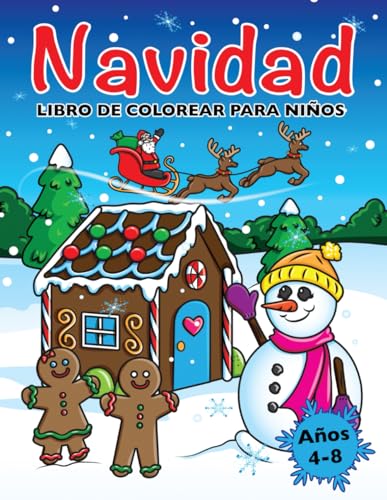 Stock image for Libro de Colorear de Navidad para Nios: Pginas para Colorear de Navidad para Nios de 4 a 8 Aos (Spanish Edition) for sale by Book Deals