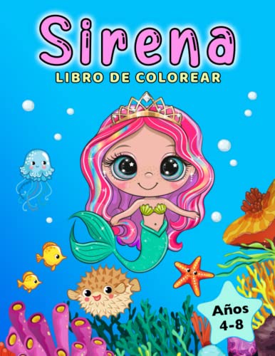 9781955421485: Sirena Libro de Colorear: Para nios de 4 a 8 aos