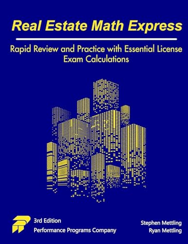 Stock image for Real Estate Math Express: Rapid Review and Practice with Essential License Exam Calculations for sale by GreatBookPrices