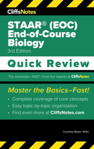 Stock image for CliffsNotes STAAR End-of-Course (EOC) Biology: Quick Review for sale by Book Deals