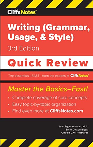 Beispielbild fr CliffsNotes Writing (Grammar, Usage, and Style): Quick Review zum Verkauf von GreatBookPrices