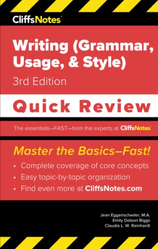 9781957671321: CliffsNotes Writing (Grammar, Usage, and Style): Quick Review