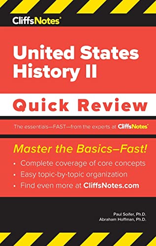 Imagen de archivo de CliffsNotes United States History II: Quick Review a la venta por Books Unplugged