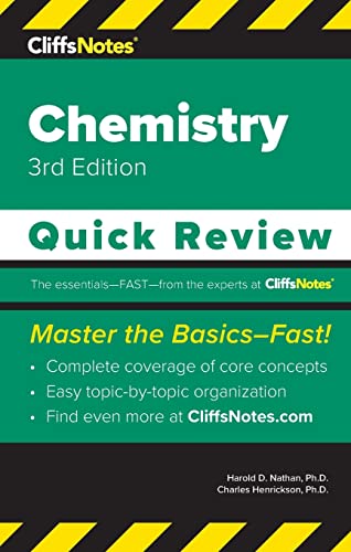 Imagen de archivo de CliffsNotes Chemistry: Quick Review a la venta por GreatBookPrices