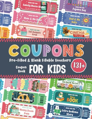 Stock image for Coupon Book For Kids: Booklet of Prefilled and Blank Fillable Gift Reward Vouchers For Children for sale by GF Books, Inc.
