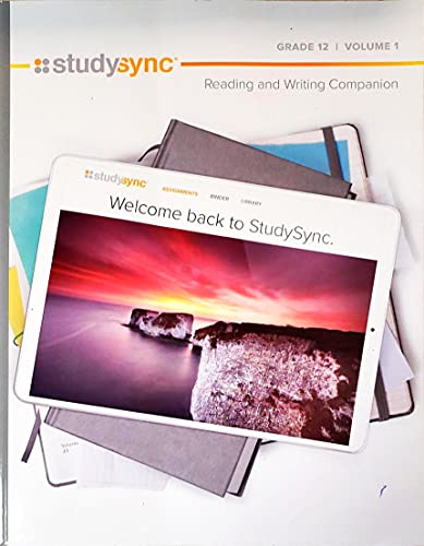Stock image for StudySync, Welcome Back to StudySync, Reading and Writing Companion, Grade 12, Volume 1, Units 1-3, c.2020, 9781970162691, 1970162694 for sale by HPB-Red