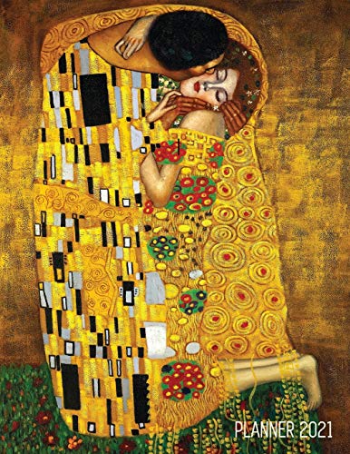 Beispielbild fr Gustav Klimt Planner 2021: The Kiss Daily Organizer (12 Months) Romantic Gold Art Nouveau / Jugendstil Painting For Family Use, Office Work, Meet zum Verkauf von Buchpark