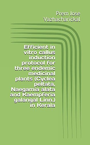 9781973353195: Efficient in vitro callus induction protocol for three endemic medicinal plants (Cyclea peltata, Naegamia alata and Kaempferia galangal Linn.) in Kerala