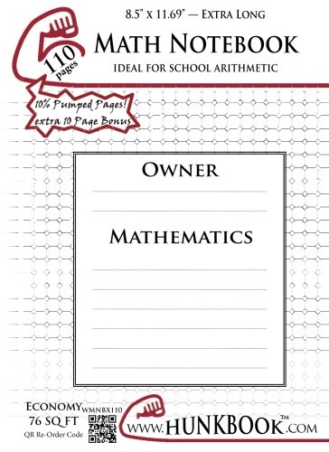 9781973720447: Math Notebook (WMNBX-110 pages): ExtraLegal Size