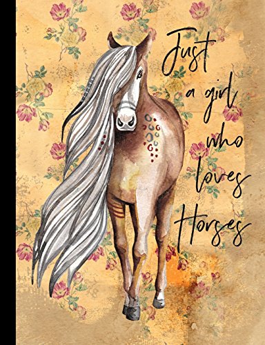 9781974012718: Just a Girl Who Loves Horses Yellow Floral Composition Notebook - Wide Ruled: Wide Ruled Writer's Notebook for School / Work / Journaling: Volume 2