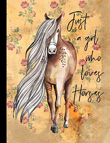 Stock image for Just a Girl Who Loves Horses Yellow Floral Composition Notebook - 4x4 Quad Rule: Composition Notebook, 4x4 Quad Rule Graph Paper for School / Work / Journaling (Horses and Flowers Notebook) for sale by Big River Books