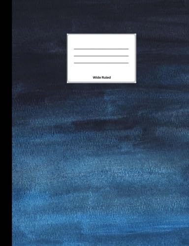 Beispielbild fr Composition Notebook, Dark Blue Ombre: Wide Ruled, Softcover, 100 sheets/200 pages, 9.75" x 7.5" (24.7 cm x 19 cm) zum Verkauf von Revaluation Books