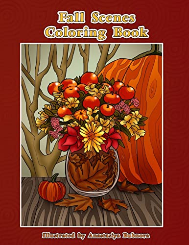 9781974660018: Fall Scenes Coloring Book: Autumn Scenes To Color And Enjoy: Volume 24 (Creative and Unique Coloring Books for Adults)