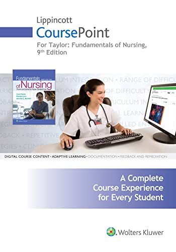 Imagen de archivo de Lippincott CoursePoint for Taylor's Fundamentals of Nursing: The Art and Science of Person-Centered Nursing Care a la venta por Bulrushed Books