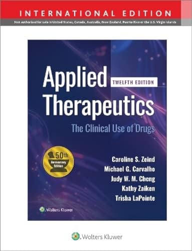 Imagen de archivo de APPLIED THERAPEUTICS THE CLINICAL USE OF DRUGS 2 VOL SET 12ED (IE) (HB 2023) a la venta por Basi6 International