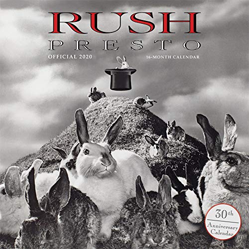 Rush 2020 12 x 12 Inch Monthly Square Wall Calendar  Music Progressive Rock Band