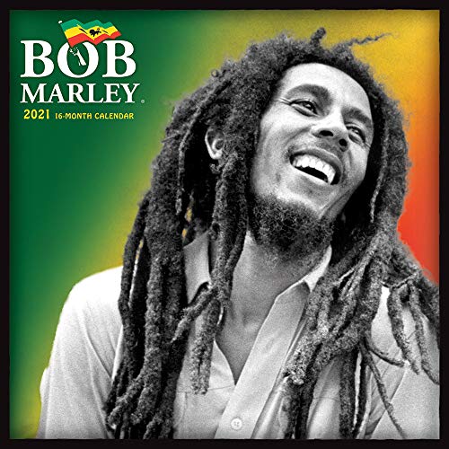 Bob Marley OFFICIAL 2021 12 X 12 Inch Monthly Square Wall Calendar 