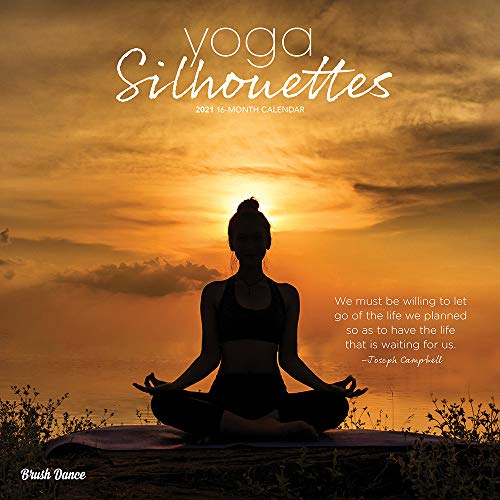 Stock image for Yoga Silhouettes 2021 12 x 12 Inch Monthly Square Wall Calendar by Brush Dance, Inspiration Meditation Namaste for sale by Big River Books