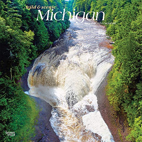 

Michigan Wild & Scenic 2022 12 x 12 Inch Monthly Square Wall Calendar with Foil Stamped Cover, USA United States of America Midwest State