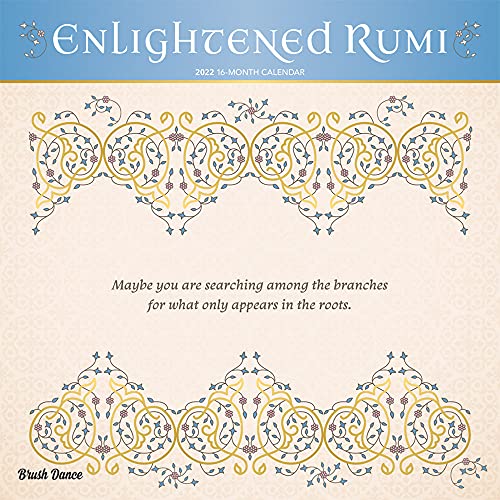 9781975441265: Enlightened Rumi 2022 12 x 12 Inch Monthly Square Wall Calendar by Brush Dance, Traditional Art Poetry