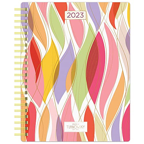 House of Turnowsky Beauty Spot Two | 2023 6 x 7.75 Inch Weekly Desk Planner | Foil Stamped Cover | BrownTrout | Stationery Elegant Exclusive