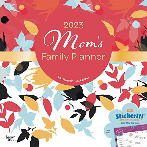 Stock image for Mom's Family Planner | 2023 12 x 24 Inch Monthly Square Wall Calendar | Sticker Sheet | BrownTrout | Planning Organization for sale by GF Books, Inc.