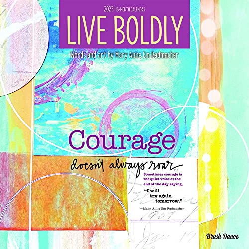 Beispielbild fr Live Boldly | 2023 12 x 24 Inch Monthly Square Wall Calendar | Brush Dance | Artwork Calligraphy zum Verkauf von Revaluation Books