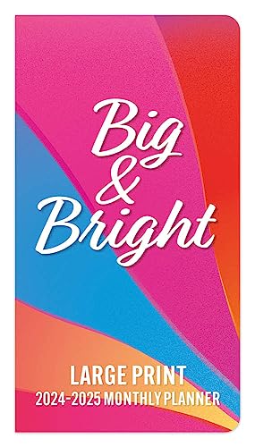 

Big & Bright Large Print | 2024-2025 3.5 x 6.5 Inch Two Year Monthly Pocket Planner Calendar | BrownTrout | Easy to See Large Font