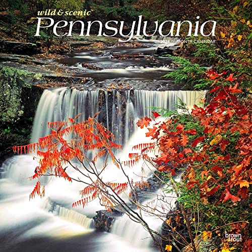 Pennsylvania Wild & Scenic | 2024 12 x 24 Inch Monthly Square Wall Calendar | BrownTrout | USA United States of America Northeast State Nature