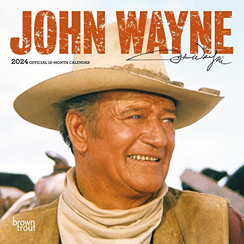 9781975466862: John Wayne OFFICIAL | 2024 7 x 14 Inch Monthly Mini Wall Calendar | BrownTrout | USA American Actor Celebrity Duke