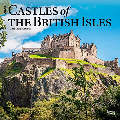 Castles of the British Isles | 2024 12 x 24 Inch Monthly Square Wall Calendar | BrownTrout | Travel Europe Great Britain