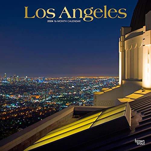 Los Angeles | 2024 12 x 24 Inch Monthly Square Wall Calendar | Foil Stamped Cover | BrownTrout | Travel American Cities California