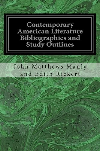 Stock image for Contemporary American Literature Bibliographies and Study Outlines for sale by THE SAINT BOOKSTORE