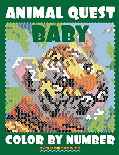 BABY-ANIMAL-QUEST-Color-by-Number-Activity-Puzzle-Coloring-Book-for-Adults-Relaxation--Stress-Relief-Quest-Color-By-Number-Books-Volume-3