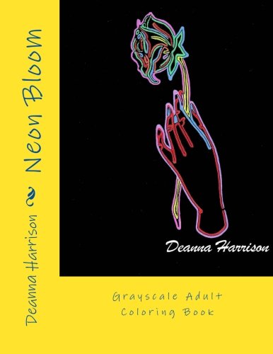 Beispielbild fr Neon Bloom: Grayscale Adult Coloring Book zum Verkauf von Revaluation Books