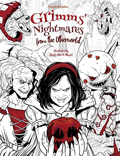 Stock image for Grimms Nightmares from the Otherworld: Adult Coloring Book (Horror, Halloween, Classic Fairy Tales, Stress Relieving) for sale by Blue Vase Books